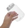 CATIEBYE 4pcs Clear Plastic Jars with Airtight Lids Versatile Storage Containers for Kitchen Household and Office Organization for Dry Food Snacks and Items Capacity view 3