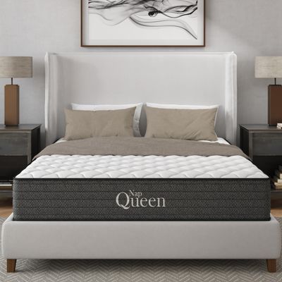 NapQueen 10'' Isabella Hybrid Euro Top Full Mattress, Medium Firm Support, Motion Isolation, CertiPUR-US Certified, Made in USA