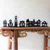 First of a Kind Kalalou Curved Black Metal Christmas Village view 1