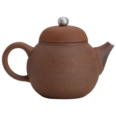BABETRUE Teapot Old Rock Clay Teapot Chinese Style Coarse Pottery Handmade Household Teapot Tea Maker Multifunctional Small Teapot Tea Pots