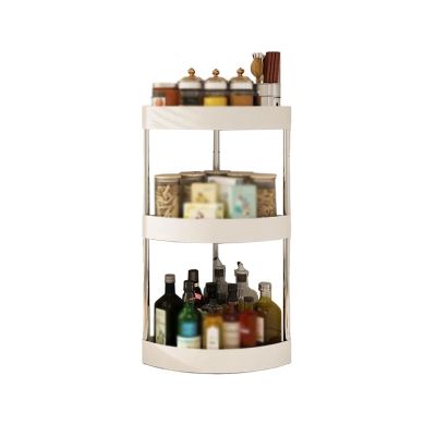 CFGH6FDF Spice Rack Organiser 3 Tier Spice Rack Storage Shelf Kitchen Bathroom Livingroom 90 Organizer Shelf Snack Cosmetic Holder for Kitchen Bath Room Seasoning Rack(White)