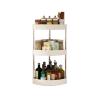 CFGH6FDF Spice Rack Organiser 3 Tier Spice Rack Storage Shelf Kitchen Bathroom Livingroom 90 Organizer Shelf Snack Cosmetic Holder for Kitchen Bath Room Seasoning Rack(White) view 1