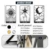 3Pcs Sun Moon Stars Wall Decor, Moon Phase Wall Art, Astrology Wall Art, Tarot Wall Art, Tarot Card Wall Decor, Celestial Wall Decor, Mystical Decor, Retro Wall Art, Boho Wall Decor for Bedroom (Black, 35"x21"/90x53cm) view 4