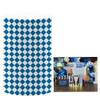 Iydamc Blue Rhombus Plaid Cylinder Table Covers Stretchy Pedestal Stand Elastic Covers for Boy Little Boss Party Decoration Dessert Table Display Pillars Cover Props view 1