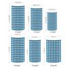 Iydamc Blue Rhombus Plaid Cylinder Table Covers Stretchy Pedestal Stand Elastic Covers for Boy Little Boss Party Decoration Dessert Table Display Pillars Cover Props view 3