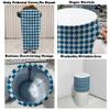 Iydamc Blue Rhombus Plaid Cylinder Table Covers Stretchy Pedestal Stand Elastic Covers for Boy Little Boss Party Decoration Dessert Table Display Pillars Cover Props view 4