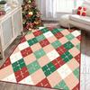 XQKXHZ Christmas Area Rug 5x7 for Living Room Bedroom, Red and Green Plaid Washable Christmas Kitchen Rug, Non Slip Entry Way Rug with Rubber Backing, Indoor Christmas Home Decor,60x90cm view 2
