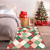 XQKXHZ Christmas Area Rug 5x7 for Living Room Bedroom, Red and Green Plaid Washable Christmas Kitchen Rug, Non Slip Entry Way Rug with Rubber Backing, Indoor Christmas Home Decor,60x90cm view 4