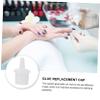 100pcs White Plastic Glue Bottle Mouth Replacement Heads view 2