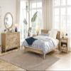 WAMPAT 3 Piece Bedroom Set - Includes Bedroom 7 Drawer Dresser, Set of 2 Rattan Bedside Tables with Charging Station, 3 Piece Dresser and Nightstand Sets, Oak view 1