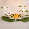 Bathroom Wine Glass Lotus Stand - Wine Lily and Candlelily, Lily Pad for The Bath, Wine Glass Holder, Wine Bottle Holder, Bath Wine Holder, Tealight Candle Holder, Candle Holder Decor, Shower Decor view 3