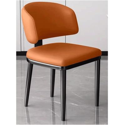 KrrNFYSG Armless Dining Chair Faux Leather Dinning Chairs Side Chair W/Sturdy Metal Legs Kitchen Chairs Curved Back Chair Dining