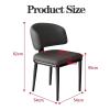 KrrNFYSG Armless Dining Chair Faux Leather Dinning Chairs Side Chair W/Sturdy Metal Legs Kitchen Chairs Curved Back Chair Dining view 2