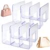 2PCS Purse Divider, 4 Sections Purse Organizer for Closet, Purse Holde Clear Plastic Handbag Organizer, Stackable Purse Holder for Closet Shelves, Bookshelf view 1