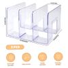 2PCS Purse Divider, 4 Sections Purse Organizer for Closet, Purse Holde Clear Plastic Handbag Organizer, Stackable Purse Holder for Closet Shelves, Bookshelf view 3