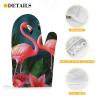 Oven Glove Flamingo Flowers_75091506 Oven Mitts and Pot Holders Sets of 2 Heat Resistant Gloves BBQ Glove Non-Slip Cooking Gloves for Baking Grilling Kitchen Potholders Gloves view 3