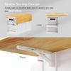 Merax Kitchen Island with Seating Rolling Kitchen Island Cart with Drop Leaf, Fluted Kitchen Carts On Wheels with Storage, Charging Station, White view 3