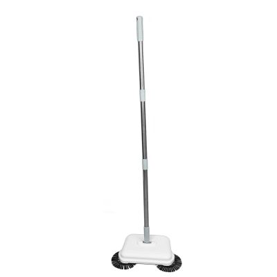 Acouto Hand Push Sweeper, Hand Push Sweeper 2 in Wet Dry Use 360 Degree Rotating Quiet Manual Swee Mop for Wood Tile Floor Push SweeperHand Push