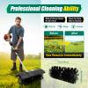 52cc Handheld Lawns Sweeper 2-Stroke Air Cooled Fuel Engine Gas Power Sweeping Broom Machine for Artificial Turf Grass, Gravel, Snow Cleaning, Yard, Road, Heavy Duty Leaf Sweeper, US Stock view 3