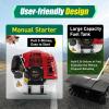 52cc Handheld Lawns Sweeper 2-Stroke Air Cooled Fuel Engine Gas Power Sweeping Broom Machine for Artificial Turf Grass, Gravel, Snow Cleaning, Yard, Road, Heavy Duty Leaf Sweeper, US Stock view 4