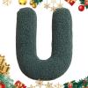 GUANGLU Soft Initial Throw Cushion Soft Hugging Plush Letter Shaped Pillow view 3