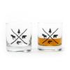 Black Lantern Whiskey Glasses Set of 2 11oz Heavy Base Tumblers for Everyday Use - Old Fashioned Glasses - Dishwasher Safe - Pine Bear Trout Moose view 1