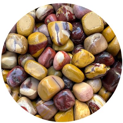 GAF TREASURES Wholesale Mookaite Tumbled Stones, Polished Mookaite Gemstone, Mookaite Polished Rocks (Mookaite, 5 Pound)
