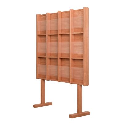 EWRCVBVCA Floor-Standing Magazine Rack Magazine Holder Brochure Stand, Wood Brochure Display Stand, Floor-Standing Magazine Rack for Newspaper and Products Exhibition Brochure Display Stand