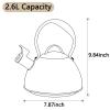 2.3-Quart Stainless Steel Whistling Tea Kettle - Food Grade Copper-Plated Kettle for Rapid Boiling and Even Heating view 2