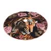Animal Tiger Leopard Print Rose Flower Print Christmas Tree Skirt Rustic Christmas Decorations Winter New Year Holiday Party Decor view 2