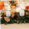 BUGUUYO 10pcs Taper Candle Holders Elegant Pillar Candle Plates for Christmas Dining Table Centerpiece for Wreath Decor and Ambiance Setting view 4