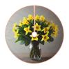 Bouquet of Daffodils 1 Print Christmas Tree Skirt Rustic Christmas Decorations Winter New Year Holiday Party Decor view 1