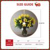 Bouquet of Daffodils 1 Print Christmas Tree Skirt Rustic Christmas Decorations Winter New Year Holiday Party Decor view 4