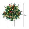 Pre-lit Christmas Urn Filler with Lights,Christmas Planter Filler with Tripod Stake,Holiday Planters Christmas Decoration,16" Artificial Mini Xmas Pine Tree for Outdoor Festival Christmas Decor 1pc view 2
