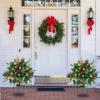 Pre-lit Christmas Urn Filler with Lights,Christmas Planter Filler with Tripod Stake,Holiday Planters Christmas Decoration,16" Artificial Mini Xmas Pine Tree for Outdoor Festival Christmas Decor 1pc view 3
