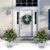 Pre-lit Christmas Urn Filler with Lights,Christmas Planter Filler with Tripod Stake,Holiday Planters Christmas Decoration,16" Artificial Mini Xmas Pine Tree for Outdoor Festival Christmas Decor 1pc view 4