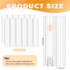 12 PCS Hurricane Candle Holder, 2.5" W x 14" H Open Ended Glass Candle Cylinder Sleeve, Clear Glass Cylinder Candle Holder, Open Flame Candle Chimney Tube Cover, Bottomless Cylindrical Glass view 2