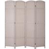 8 Panel 5.57 FT Tall Waterproof Wood Frame Room Divider - Folding Screen Room Divider Indoor & Outdoor, Freestanding Wall Divider, Room Partitions and Dividers (Brown, 8 Panel) view 1