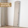8 Panel 5.57 FT Tall Waterproof Wood Frame Room Divider - Folding Screen Room Divider Indoor & Outdoor, Freestanding Wall Divider, Room Partitions and Dividers (Brown, 8 Panel) view 4