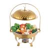 JINHZIXIU 6L/6.3Qt Round Chafing Dish Chafing Dishes for Buffet Stainless Steel Hanging Lid Chafer Gold Buffet Servers and Warmers Set Warming Tray for Parties, Banquet view 1
