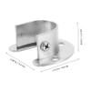Vaguelly Stainless Steel Wall Mount Closet Rod Holder Heavy Duty Open Flange Bracket for Clothes Organization Efficient Closet Pole Socket Support for Space Optimization view 2