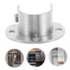 Vaguelly Stainless Steel Wall Mount Closet Rod Holder Heavy Duty Open Flange Bracket for Clothes Organization Efficient Closet Pole Socket Support for Space Optimization view 4