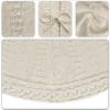 Knitted Christmas Tree Skirt Round Christmas Tree Mat Knit Thick Christmas Tree Decorations Xmas Holiday Home Party(Cream White,92cm/36inch) view 3