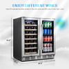 Kalamera Beverage and Wine Fridge, 30 inch Wine Refrigerator Dual Zone Hold 33 Bottles and 96 Cans, Digital Touch Control, Built-In or Freestanding view 3