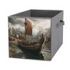 SYJTGDE Folding Storage Box Large Storage Box Old Viking Boat Wardrobe Storage Large Storage Basket Decorative Folding Basket view 1
