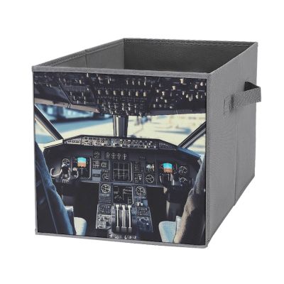 SYJTGDE Folding Storage Box Large Storage Box Airplane Cockpit Wardrobe Storage Large Storage Basket Decorative Folding Basket