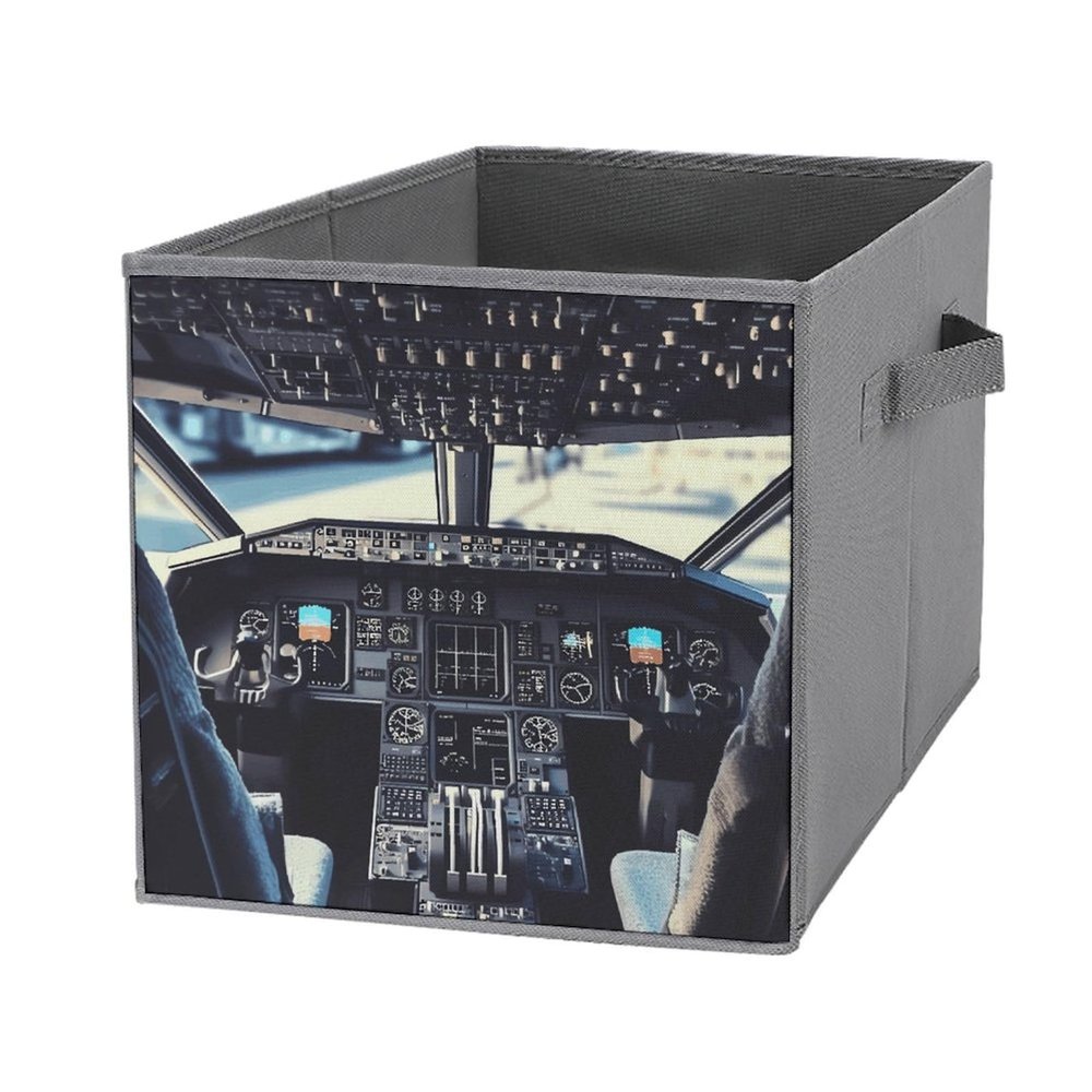 SYJTGDE Folding Storage Box Large Storage Box Airplane Cockpit Wardrobe Storage Large Storage Basket Decorative Folding Basket