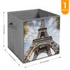 SYJTGDE Folding Storage Box Large Storage Box Eiffel Tower French Paris Monument Wardrobe Storage Large Storage Basket Decorative Folding Basket view 2