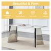 hohoedc 63 Inch Marble Dining Table Set for 4 with Sintered Stone Tabletop & 4 PU Leather Chairs, Modern 4-Seater Rectangle Set for Dining Room & Kitchen view 4