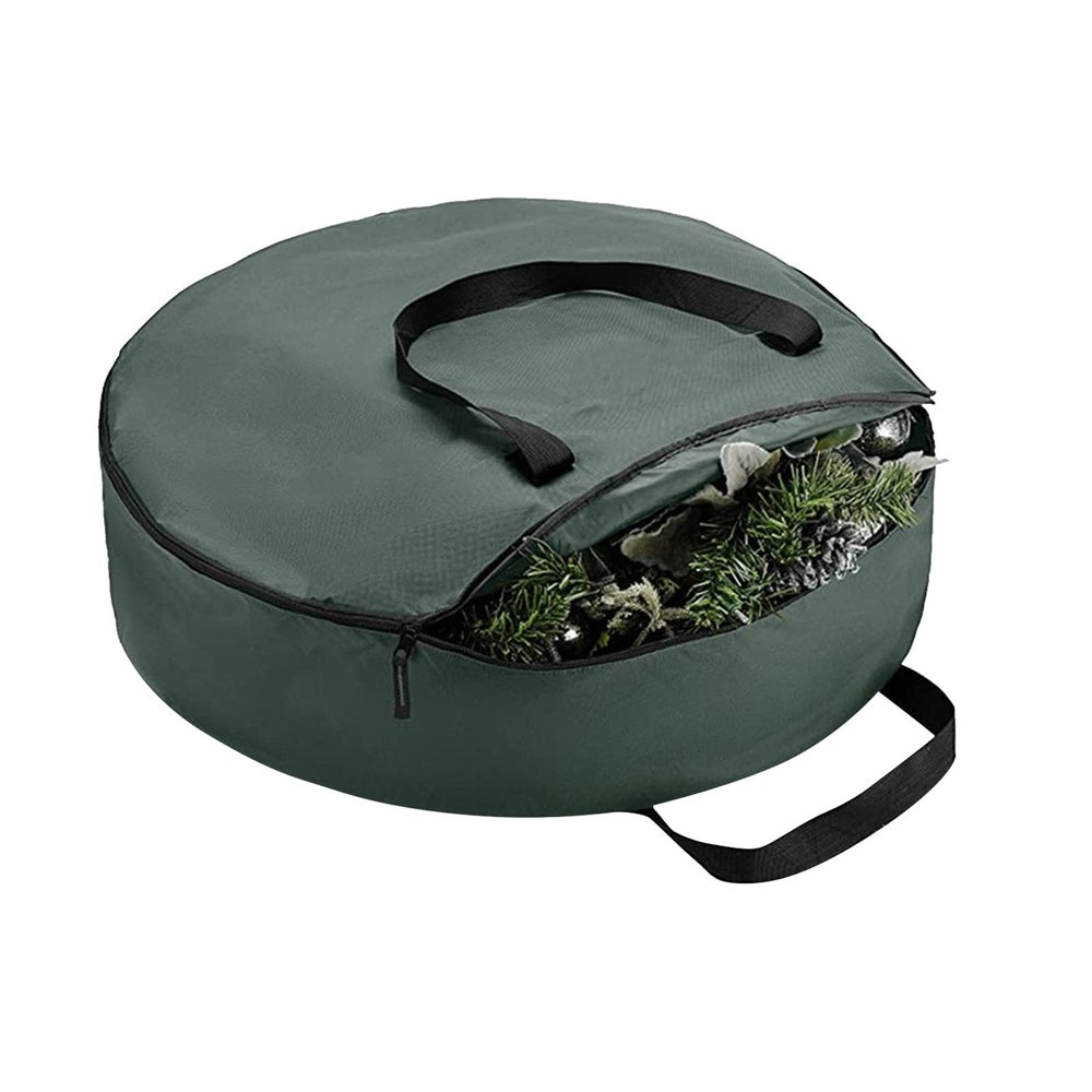 AOLHXY Christmas Wreath Storage Bag, Christmas Wreath Storage Container - Waterproof oxfords Material Wreath Holder Storage - Holds 24 Inch Wreaths For Year Round Christmas Storage